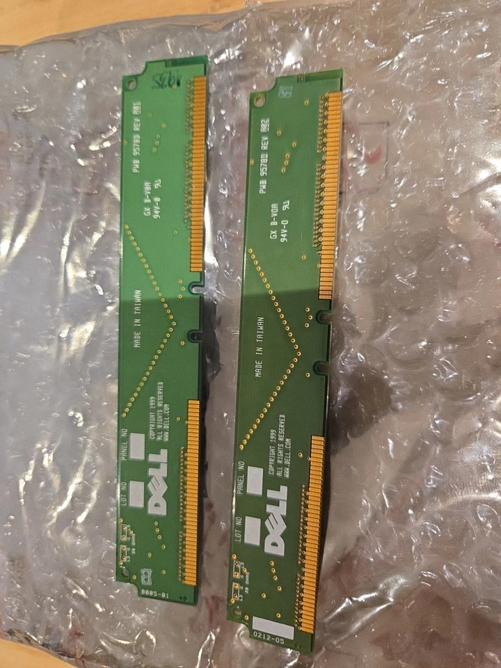 2 x Dell 184-PIN PWB 9578D REV A02 Memory Rambus RDRAM - Image 1 of 1