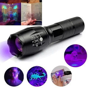 Super Brillante 120000lm Luz UV LED Luz Negra Linterna Ultravioleta Lámpara - Imagen 1 de 12