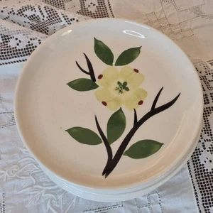 10 Dixie Dogwood 6.25"  Plates Blue Ridge Southern Pottery - Picture 1 of 18