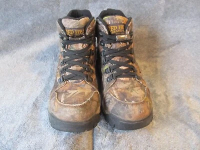 Botas impermeables camufladas marca Read Head para niños talla 4 cordones elásticos usadas Foto 1 de 4