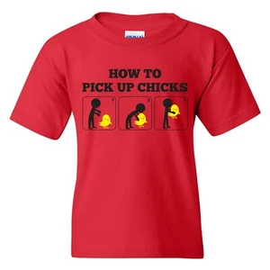 How to Pick Up Chicks Youth Youth T-Shirt - Picture 1 of 21