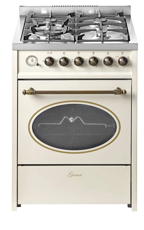 Gas Standherd 60 cm Kochfeld Gasgriil Range Cooker Gurari GCH G 614 CR