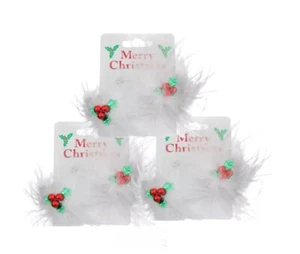 Serie de 6 clips para dormir Bendies de acebo y plumas de Navidad. Navidad - Imagen 1 de 4