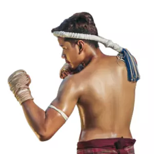Diadema Mongkol Muay Thai Cultura Kickboxing Negro Rojo Azul Borla Lucha Tailandesa - Imagen 1 de 13