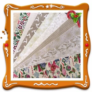 Christmas Charm Pack 48 x 5 inch Creams Caramels Scandi Bluebellgray Noel Quilt - Picture 1 of 12