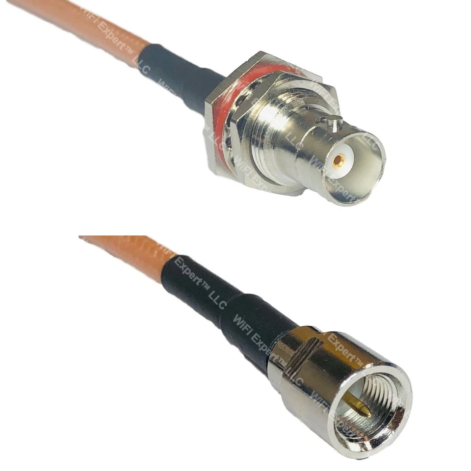 RG400 BNC FEMALE BIG BULKHEAD to FME MALE RF Cable FAST-SHIP LOT - Image 1 of 1