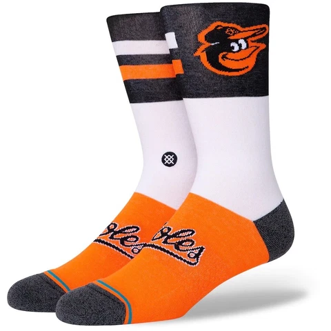 Stance Baltimore Orioles MLB Infiknit Crew Socks Sz Large 9-13 Color Block NWT Cover