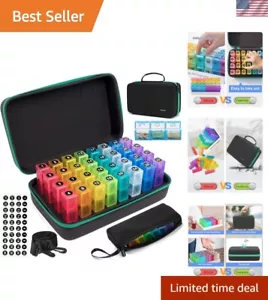 Lightweight BPA-Free Medication Organizer with Colorful Compartments for Travel - Picture 1 of 8