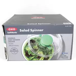 OXO SoftWorks One-Handed Pump Salad Spinner * New in Open Box - Picture 1 of 7