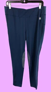 FitsT4 Sports Womens Navy Blue Athletic Leggings With Knee Patches Size L - Picture 1 of 7