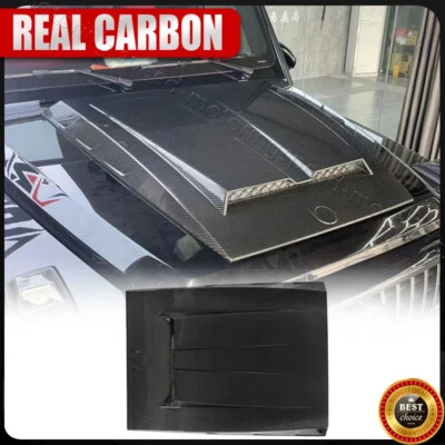 REAL CARBON Engine Hood Bonnet Cover For Mercedes-Benz W463 G500 G550 G63 04-18 - Image 1 of 4