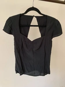 Amour Vert Beryl Blouse in Black Size XS NWT - Foto 1 di 8