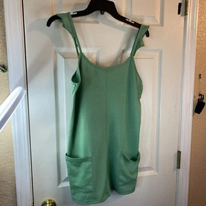 Unbranded Women M MEDIUM Romper Pockets Sleeveless Stretch Relax Comfort Casual - Picture 1 of 11