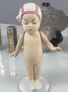 Muñeca San All Bisque antigua barbilla barbilla de 4,5"" antigua Heubach 19057 - Imagen 1 de 12