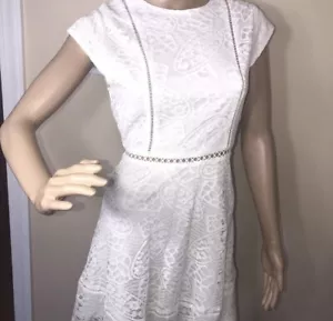 Andree’ By Unit The Impeccable Beige Lace Dress Romantic Fit Flare Baptism Small - Bild 1 von 7