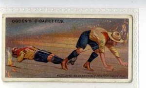 (Je5397) OGDENS, BOY SCOUTS (2nd blue),rescating from fire,1912,#66 - Imagen 1 de 2