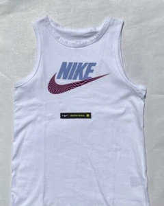 NIKE Youth Unisex Tank Top Tee Size: Small, Graphic Reveals in Sun Light, WHITE. - Picture 1 of 12