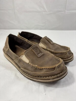 Ariat Cruiser Brown Bomber Leather Slip On Moc Toe Loafers size 6 - Image 1 of 4