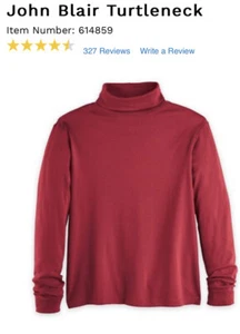 Camiseta para hombre manga larga cuello de tortuga XL alta roja nueva - Imagen 1 de 3