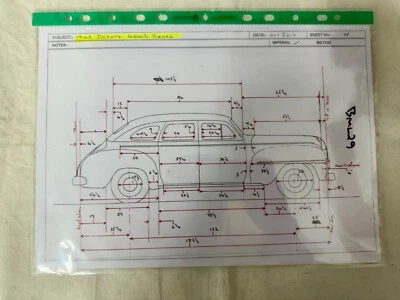 Brooklin Modelos 1942 Desoto Sedán BML29 Patrón Dibujos y Notas Foto 1 de 4
