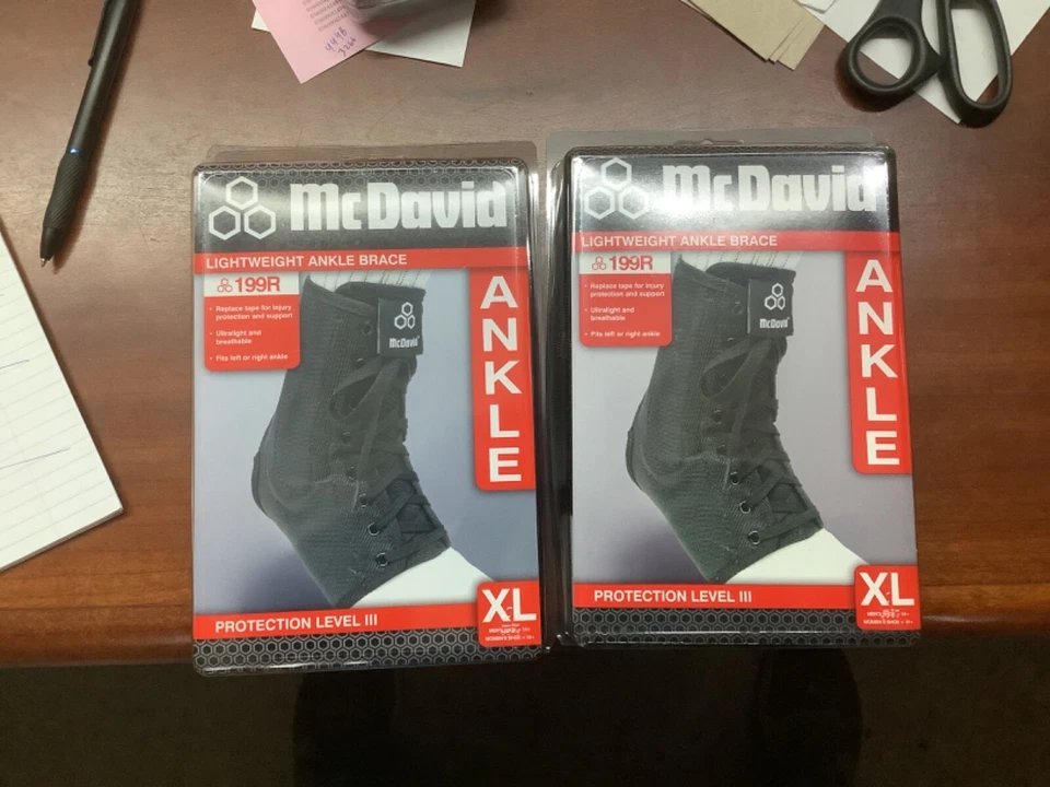 McDavid Level 3 Ankle Brace 199 Lace up With Stays XL Black