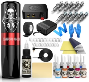 Maquina De Tatuaje Kit PROFESIONAL Para Tatuar Tattoo Pluma Artistas NEW - Picture 1 of 7