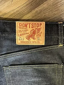 Retro Herren Rollbahn Jeans Neu Ohne Etikett Größe 32 Stiff - Bild 1 von 5