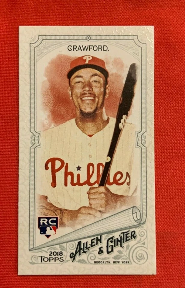 2018 Topps Allen & Ginter #127 JP Crawford Glow in the Dark Mini Parallel Rookie - Image 1 of 2