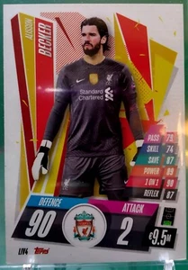 Topps 2021 Alisson Becker #LIV4 Match Attax Soccer Gaming Card - Bild 1 von 12