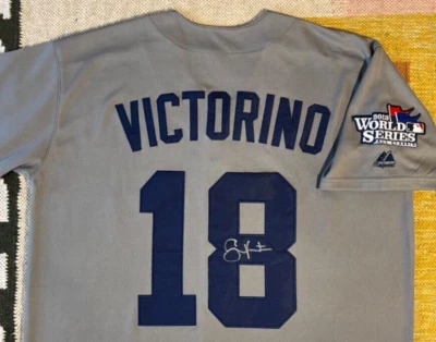 Camiseta deportiva firmada por Shane Victorinio con autógrafo de los Medias Rojas de Boston 2013 Serie Mundial MLB Foto 1 de 4