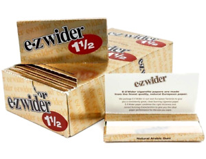 E Z Wider Rolling Papers GOLD 1 1/2 E-Z 1.5 Per Pack 100% AUTHENTIC USA SHIPPED