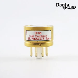 One Gold plated EF86 TO 6SJ7 6AC7 717A Vacuum tube convert socket - Picture 1 of 11