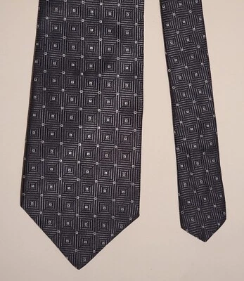 Medallón corbata cuello lunares blanco negro Stafford Executive para hombre 100 % seda Foto 1 de 4