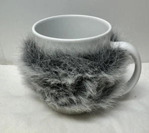 Taza Pier One 1 taza imitación piel gris con broches aspecto diamante invierno acogedora taza glamorosa - Imagen 1 de 9