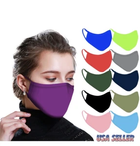 color face mask solid color face mask you choose color women and men multi layer - Picture 1 of 2