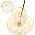 Turkish Tea Glasses Set Saucers Glassware Drinking Tea Arabic Drinkware
