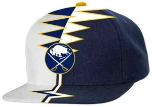Mitchell & Ness Adult Buffalo Sabres Shockwave White Adjustable Hat - Size: OSFA - Picture 1 of 2