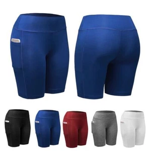 Women's Running Yoga Short Pants Tummy Control High Waist Pilates Workout Pants - Picture 1 of 14