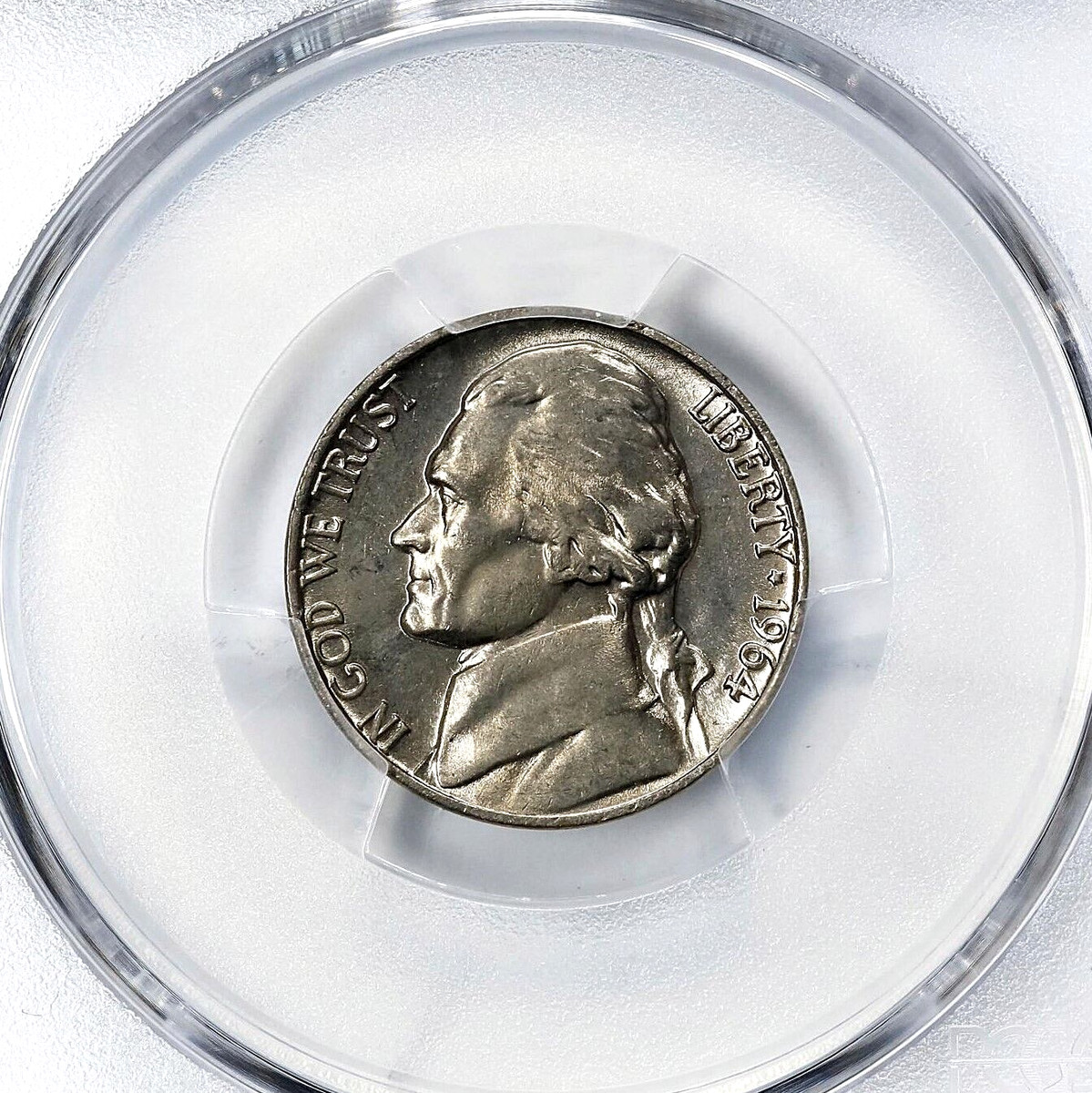 アメリカ1989-D ジェファーソン ニッケル 1989 D Jefferson Nickel Mint Mark Error & Tilted Collar