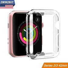 For Apple Watch Series 2 3 42MM Clear Case Screen Protector Slim Full Body Cover