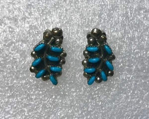 Ohrringe Silber Türkis Antik Vintage Clip-On Indianer - Bild 1 von 7
