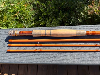 Moonshine REVIVAL 5 wt 8 ft  3 piece with spare tip section  Fiberglass Fly Rod - Image 1 of 4