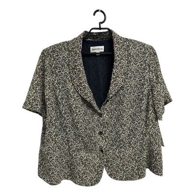 Danny & Nicole Mujer Blusa Floral Cuello Manga Corta Talla 24W Foto 1 de 4