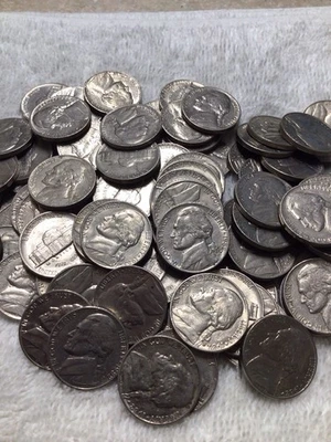 Jefferson Nickels. 82P-34,82D-23,83P-11,83D-13,86D-14. Nice Clean, Semi-key. - Image 1 of 4