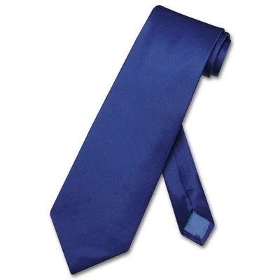 Corbata Biagio 100% SEDA EXTRA LARGA Color AZUL REAL Sólido Para Hombres XL Corbata para Cuello Foto 1 de 2