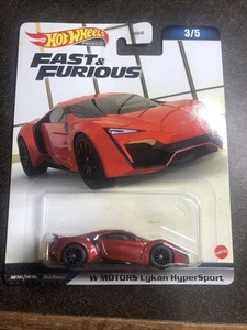2023 Hot Wheels Premium Fast & Furious 3/5 Furious 7 W MOTORS Lykan HyperSport - Picture 1 of 1