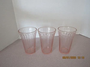 3 Jeannette Rosa Kirschblüten Glas Becher - Bild 1 von 6
