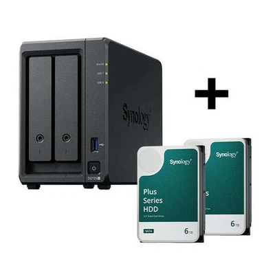 Synology Disk Station DS725+ NAS-Server + Synology Plus 3.5" SATA HDD Festplatte - Bild 1 von 4