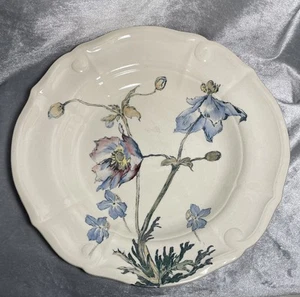 H. BOULENGER FRANCE 1880-1910 CHOISY LE ROI Floral 10.5 Inch Plate Shallow Bowl - Picture 1 of 13