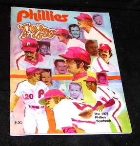 1975 Philadelphia Phillies Jahrbuch, Bowa, Schmidt, Luzinski, Allen, Maddox, Carlton - Bild 1 von 5